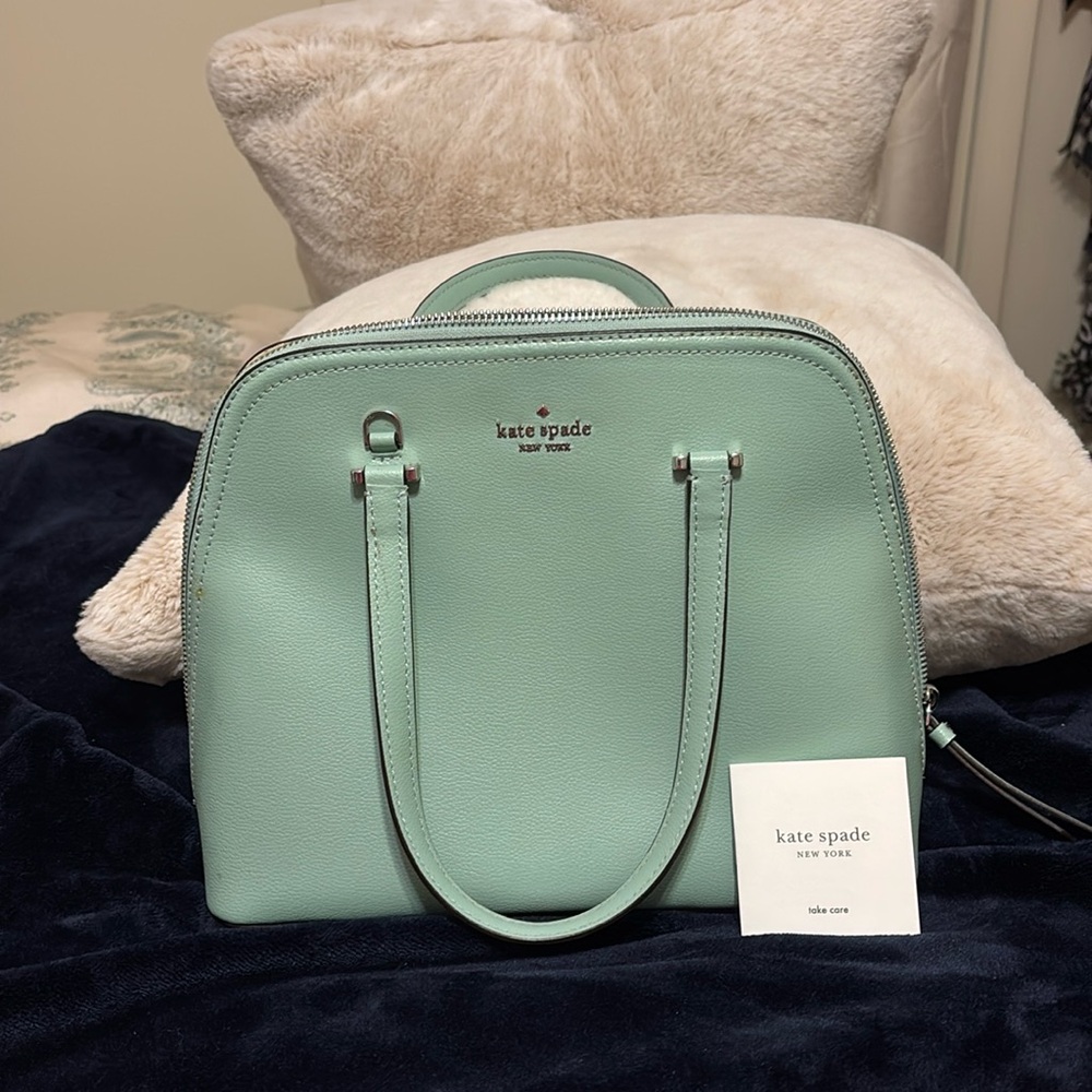 Kate Spade Authentic Mint Satchel Tote EUC see photos for measurements